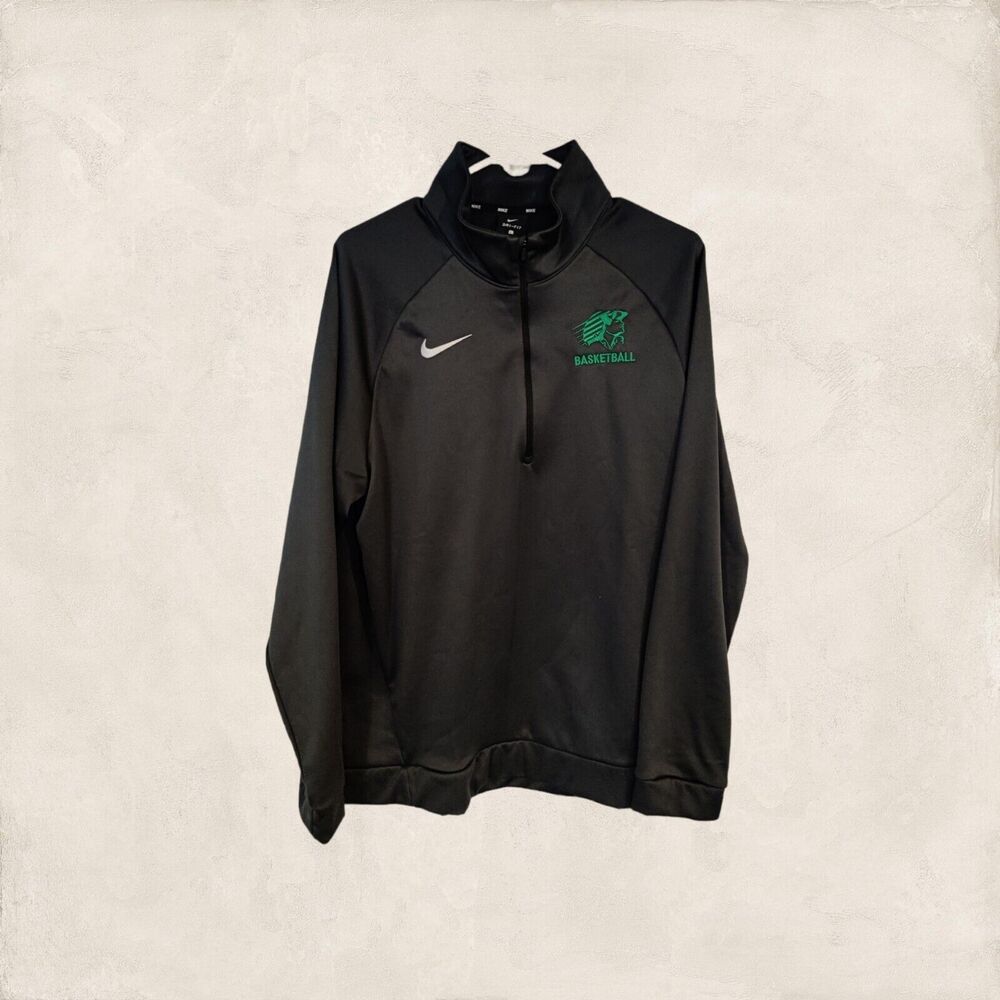 Nike Dri-Fit Men's Quarter Zip Pull Over sweater Jacket Concord Basketball sz L